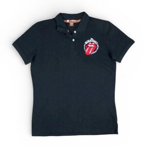 Rolling Stones 50th Anniversary Black Juniors Polo NWT Shirt – Large